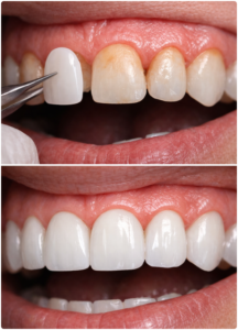 Porcelain veneer transformation