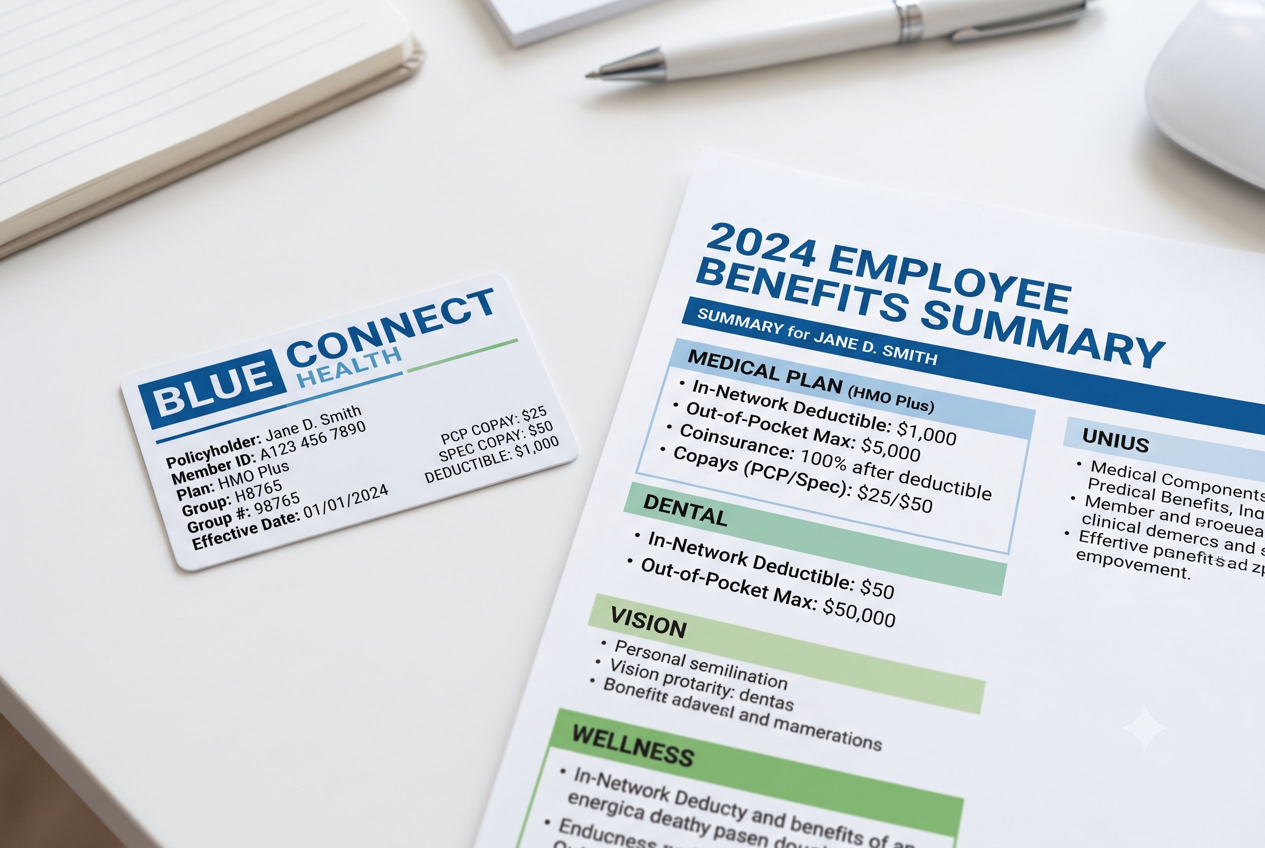 Insurance Card & Benefits Document