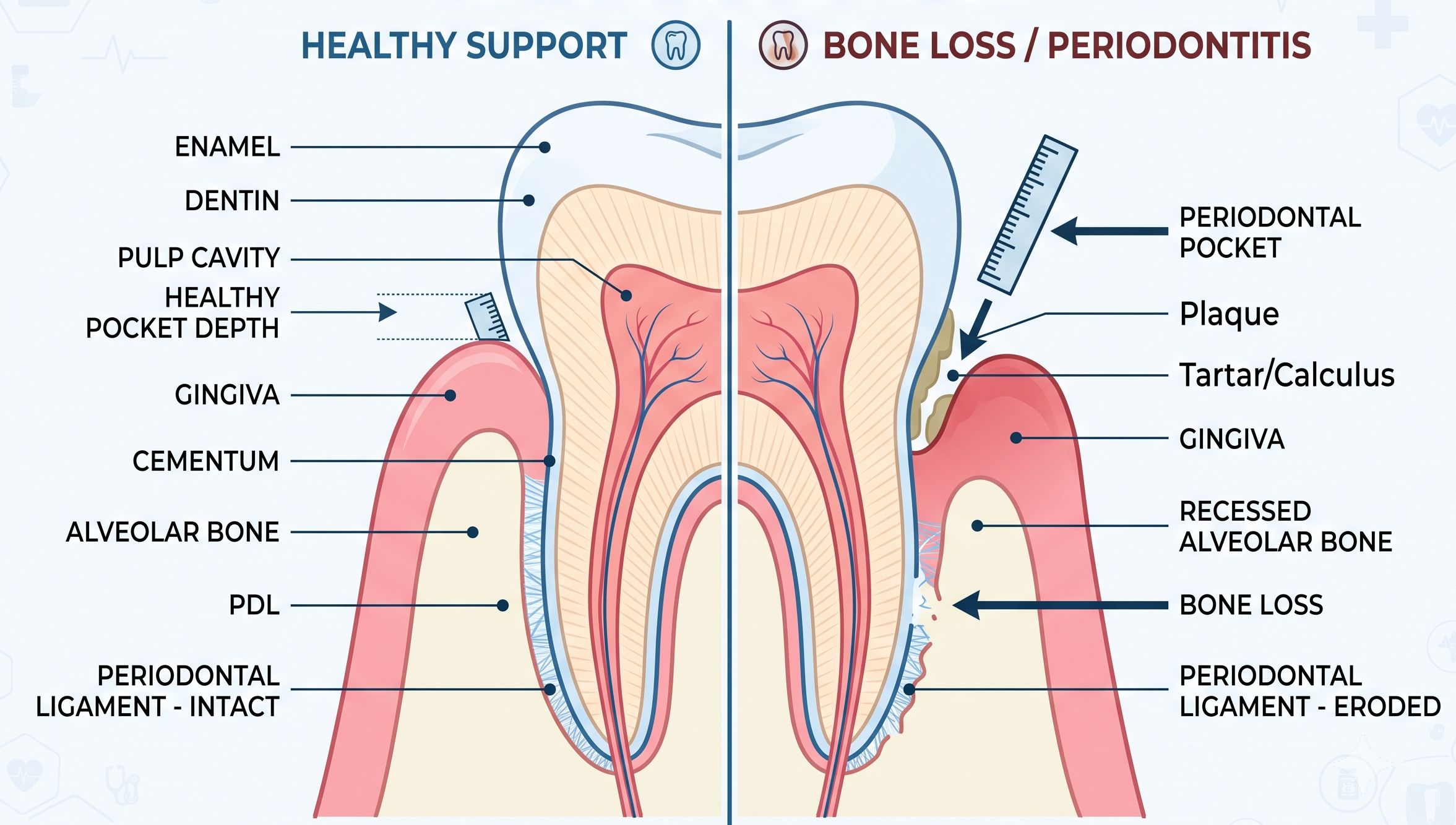 Tooth Support Anatomy Diagram