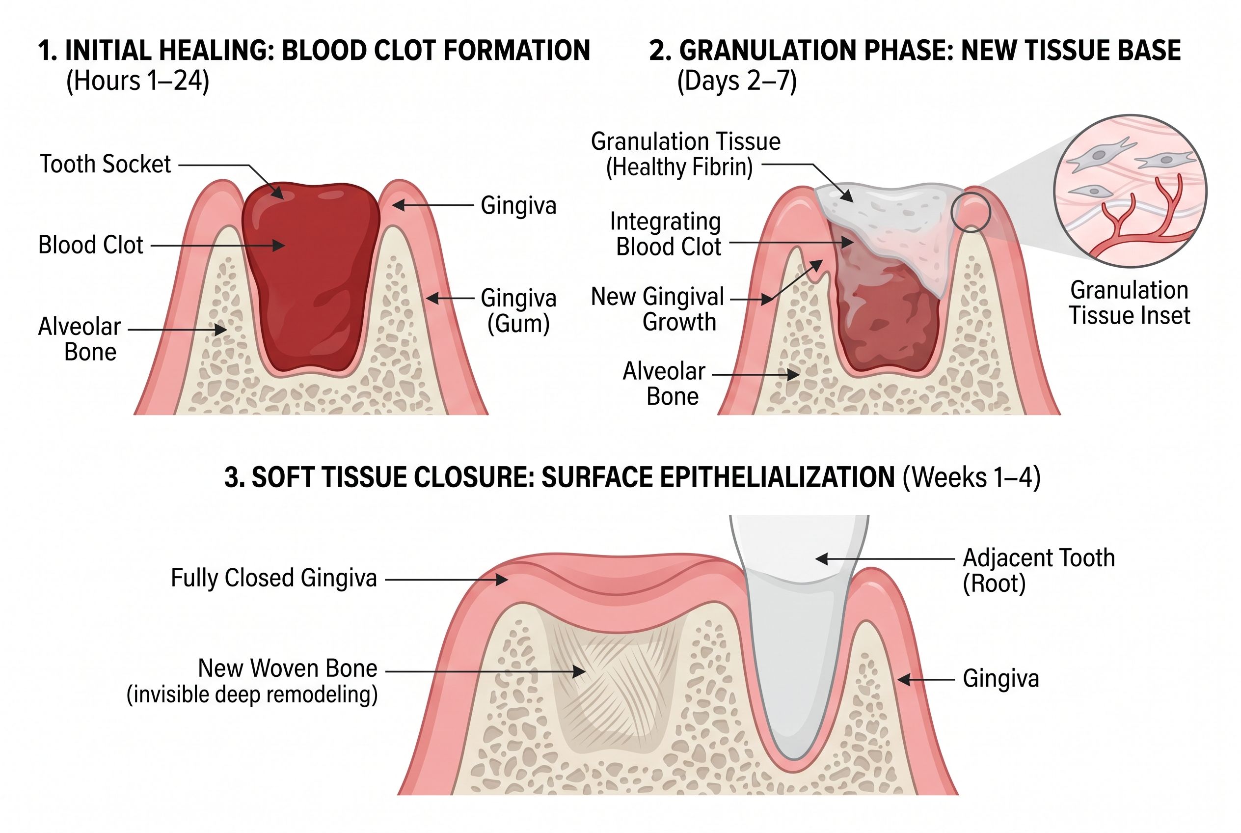 Gum Tissue Healing Illustration