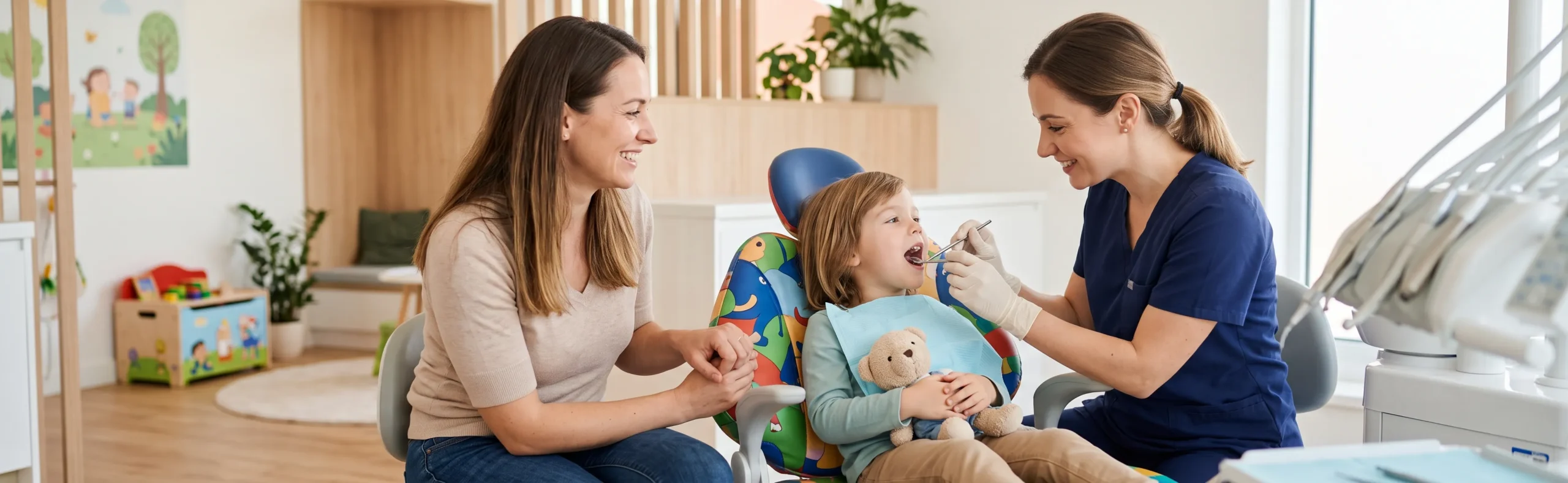 Dentist Examining Child's Teeth — Calm & Reassuring