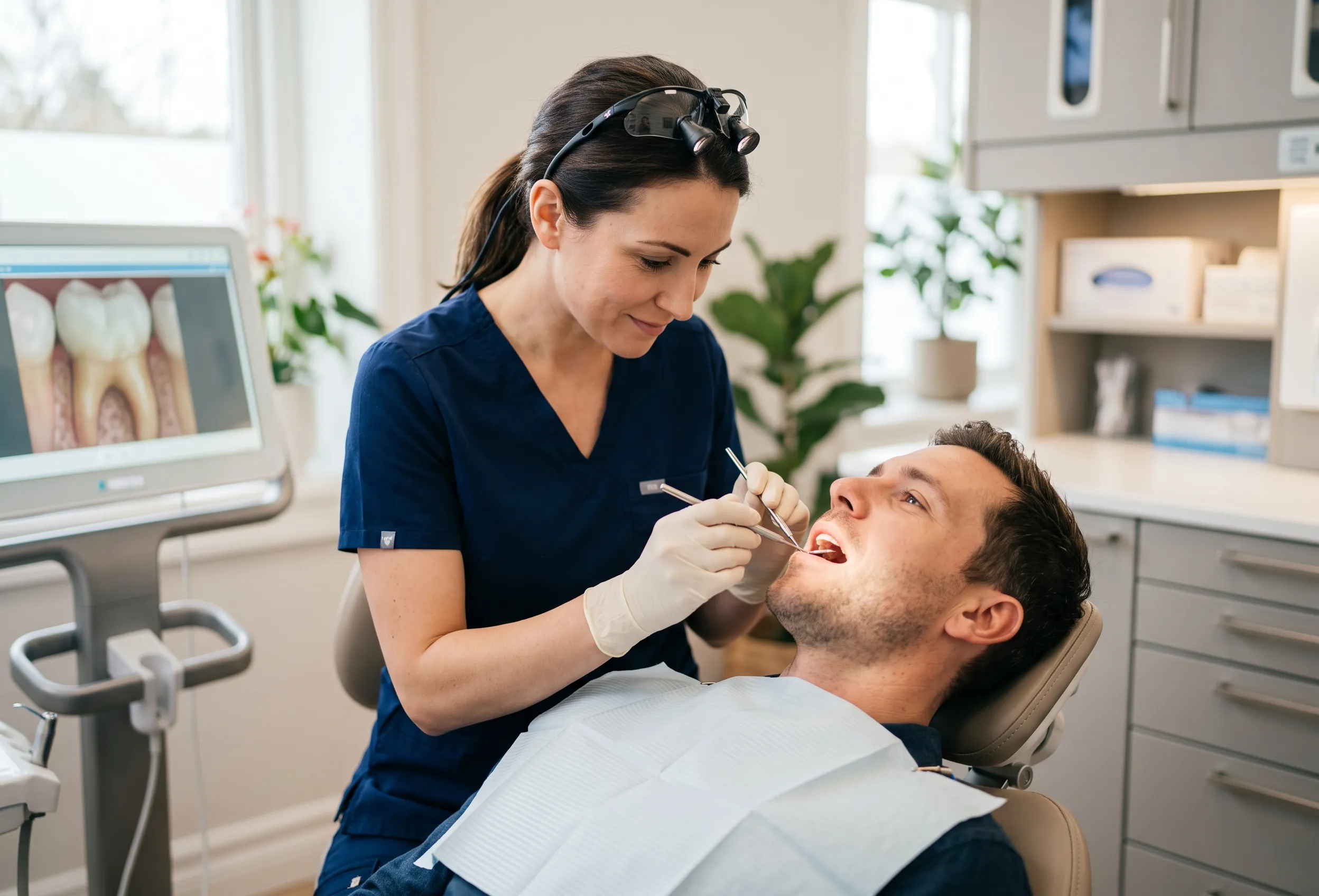 Post-Extraction Examination — Dentist, Patient